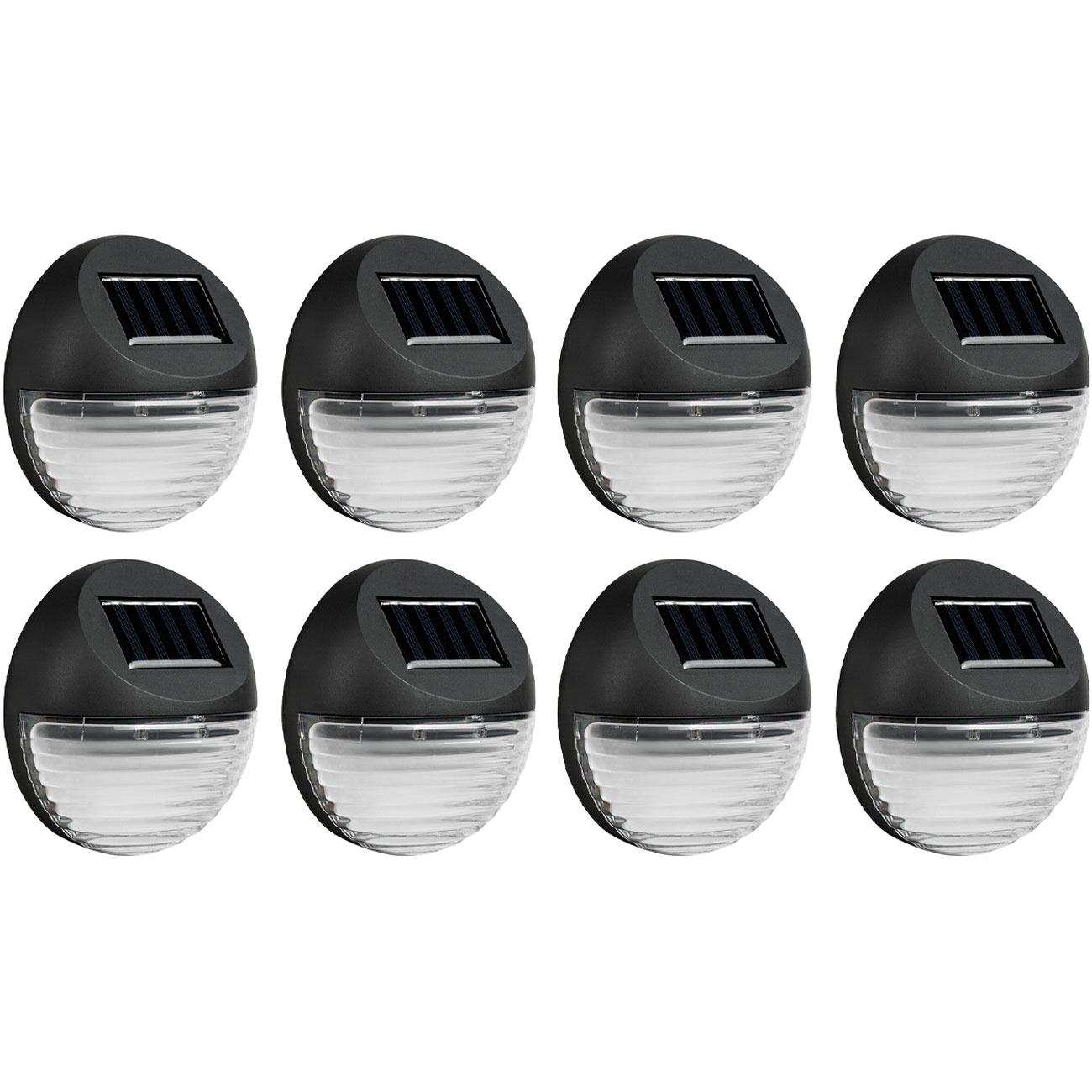 8er-Set Solar LED Wandleuchte & Zaunleuchte