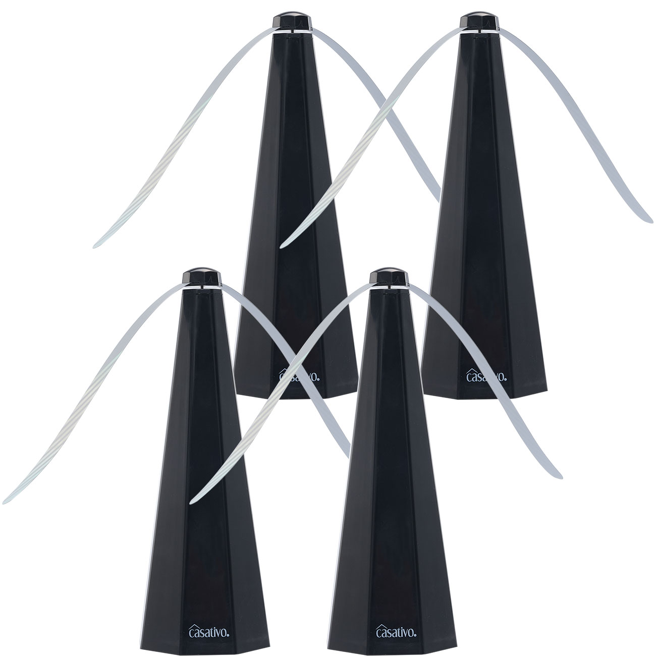 4 ventilateurs anti-mouches, 2 hélices, alimentation par piles ou USB