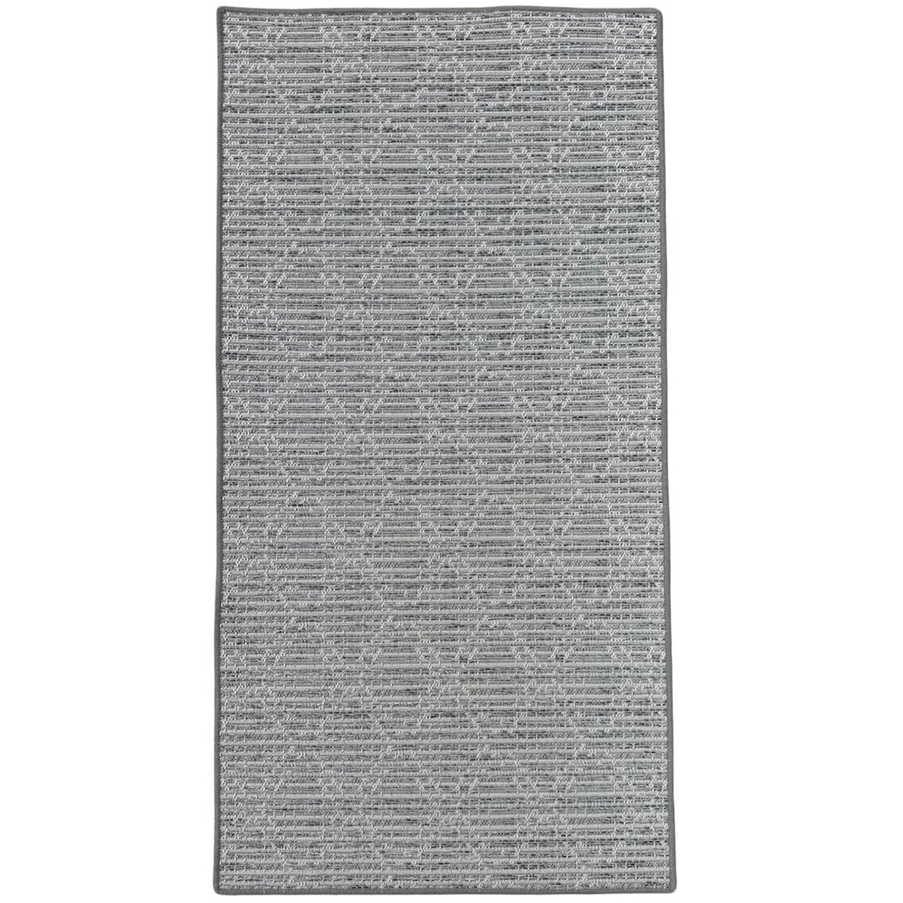 Outdoorteppich, Rautenmuster gross, 90 x 180 cm, grau