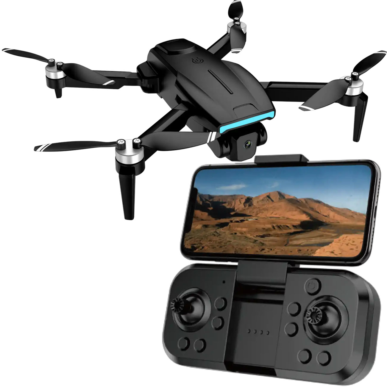 2,4 GHz Drohne mit Gyrofunktion und Doppelkamera