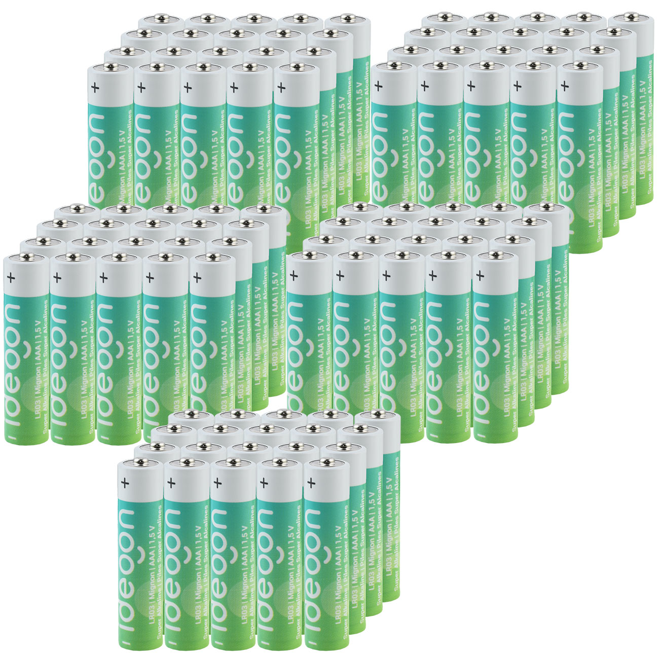 100er-Pack Super Alkaline Batterien AAA / LR03 (Micro), 1,5 Volt