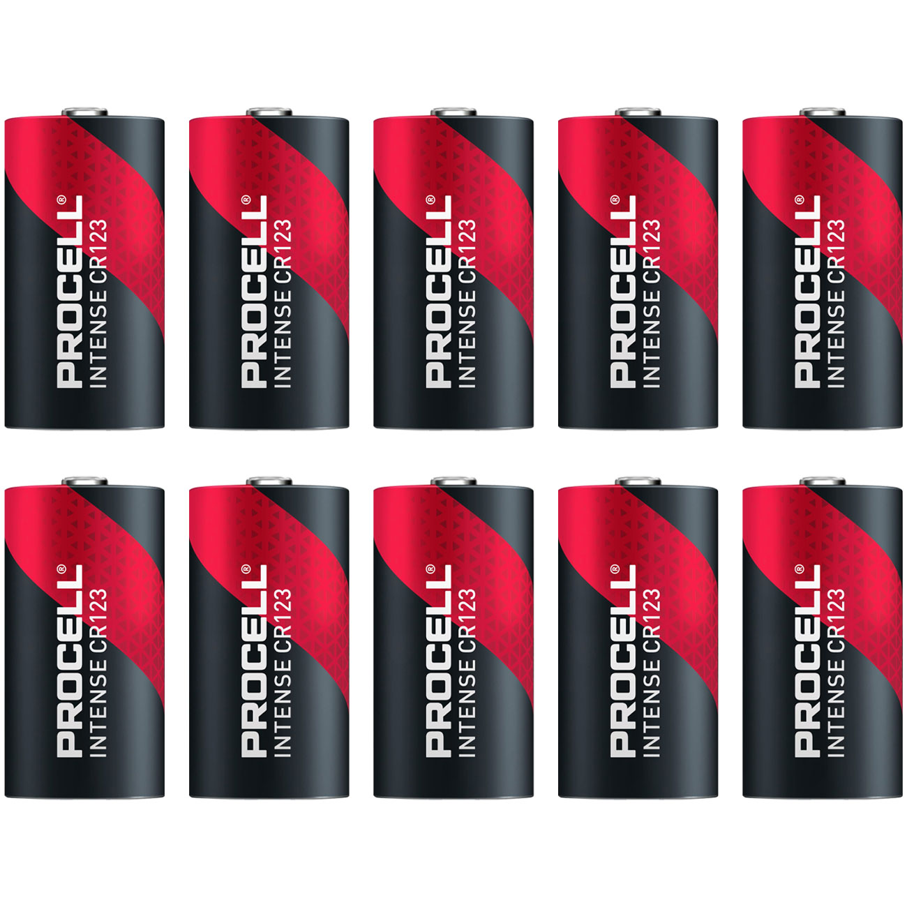 10er-Set CR123 Batterien Lithium, 3V, Intense Power