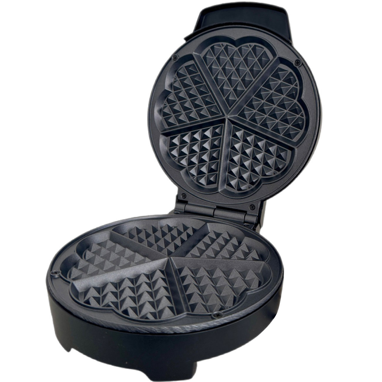 Herzform Waffeleisen aus Edelstahl, 1000 Watt