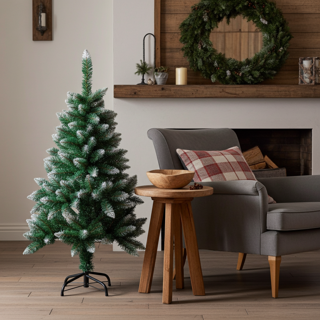 Weihnachtsbaum mit Schneezweigen, 200 Zweige, Ø62 x 120 cm