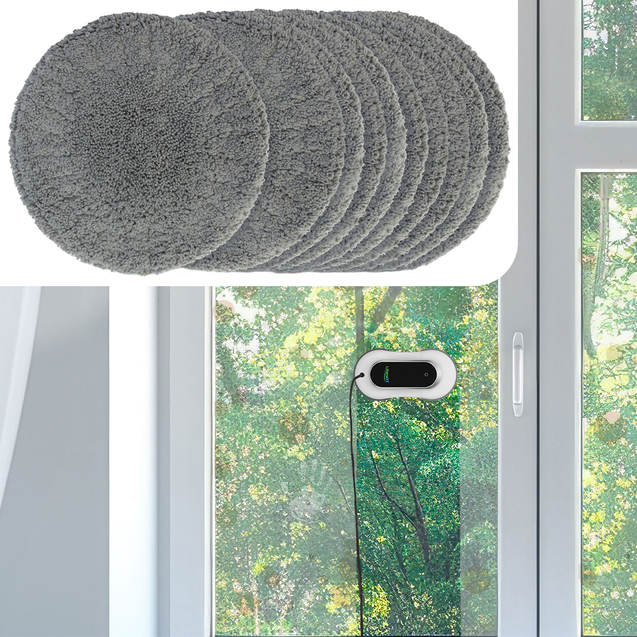 10er-Set Ersatzpads für CH9803 Fensterputz Roboter