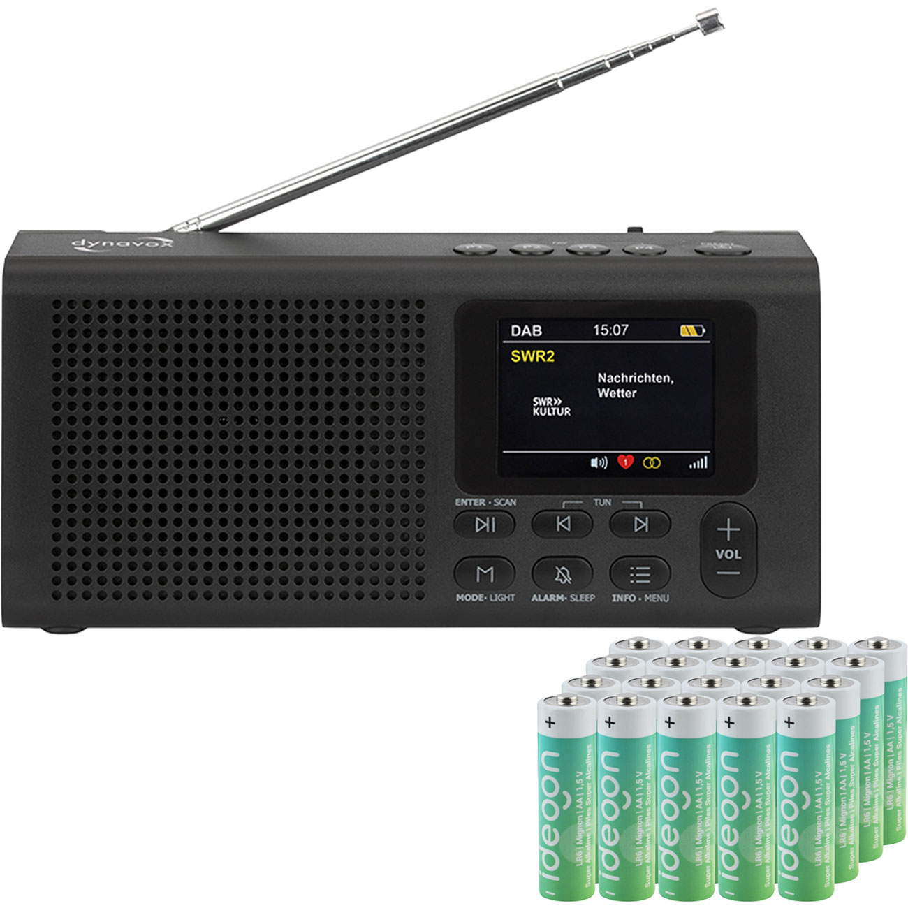 DAB+ Radio tragbar mit 20 AA Batterien