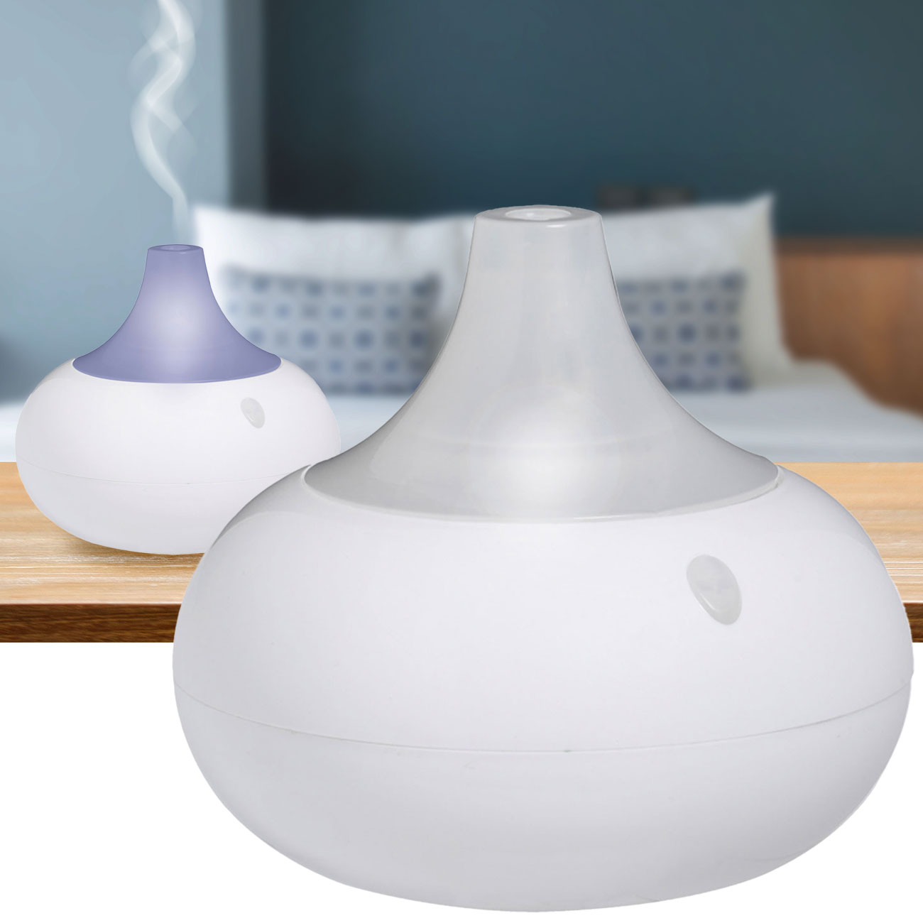 USB Humidificateur d‘air à ultrasons, diffuseur d‘arômes avec changement de couleur
