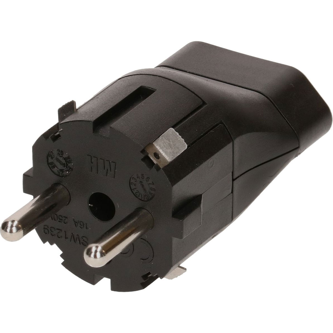 Adapter für Powerbank, Schukosteckdose, Typ 21, schwarz