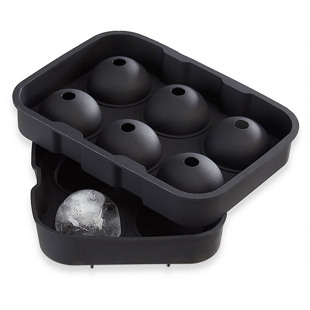 Eiswürfelform Silikon für 6 Eiskugeln, Ø 4,5 cm