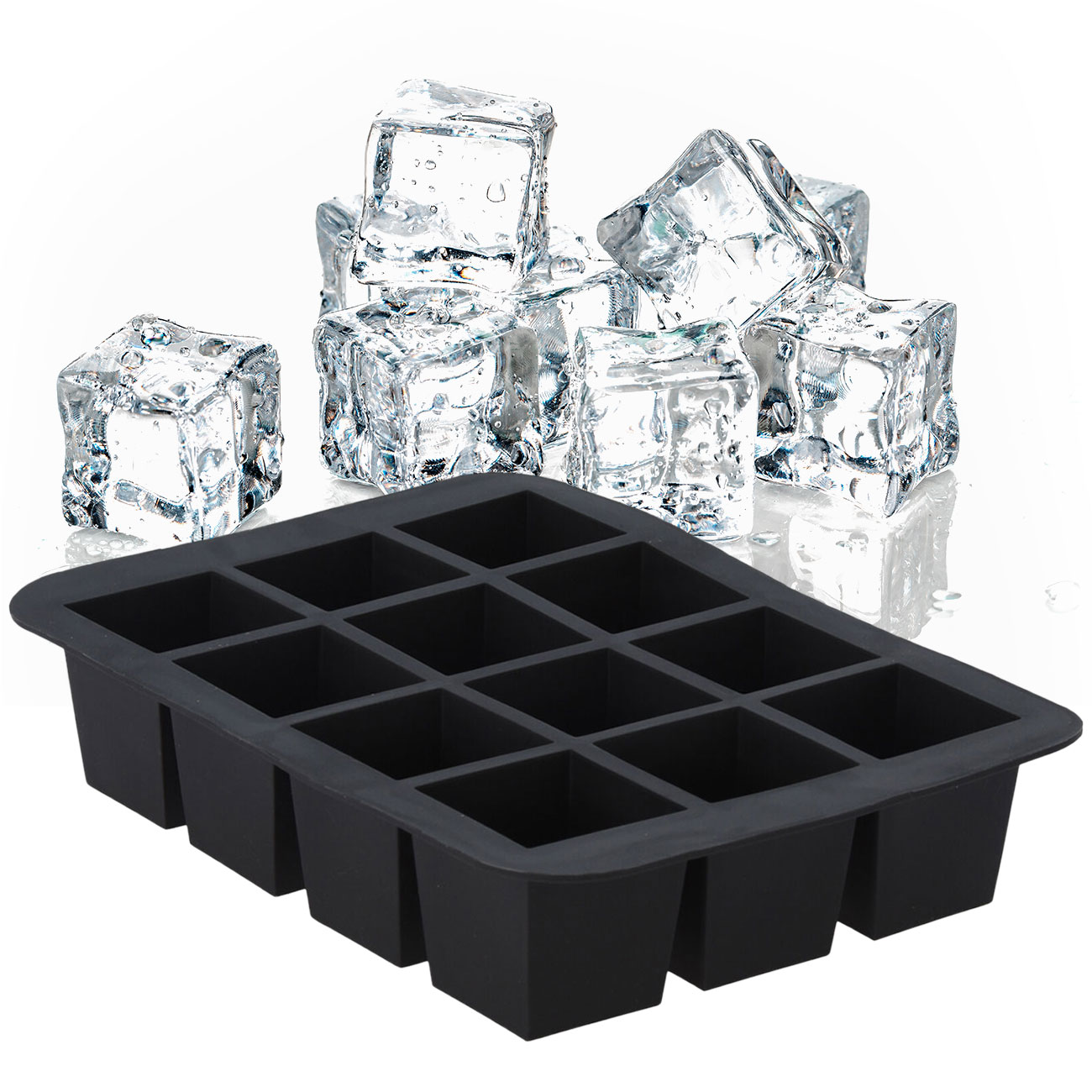 Flexible Eiswürfelform für 12 XL-Eiswürfel