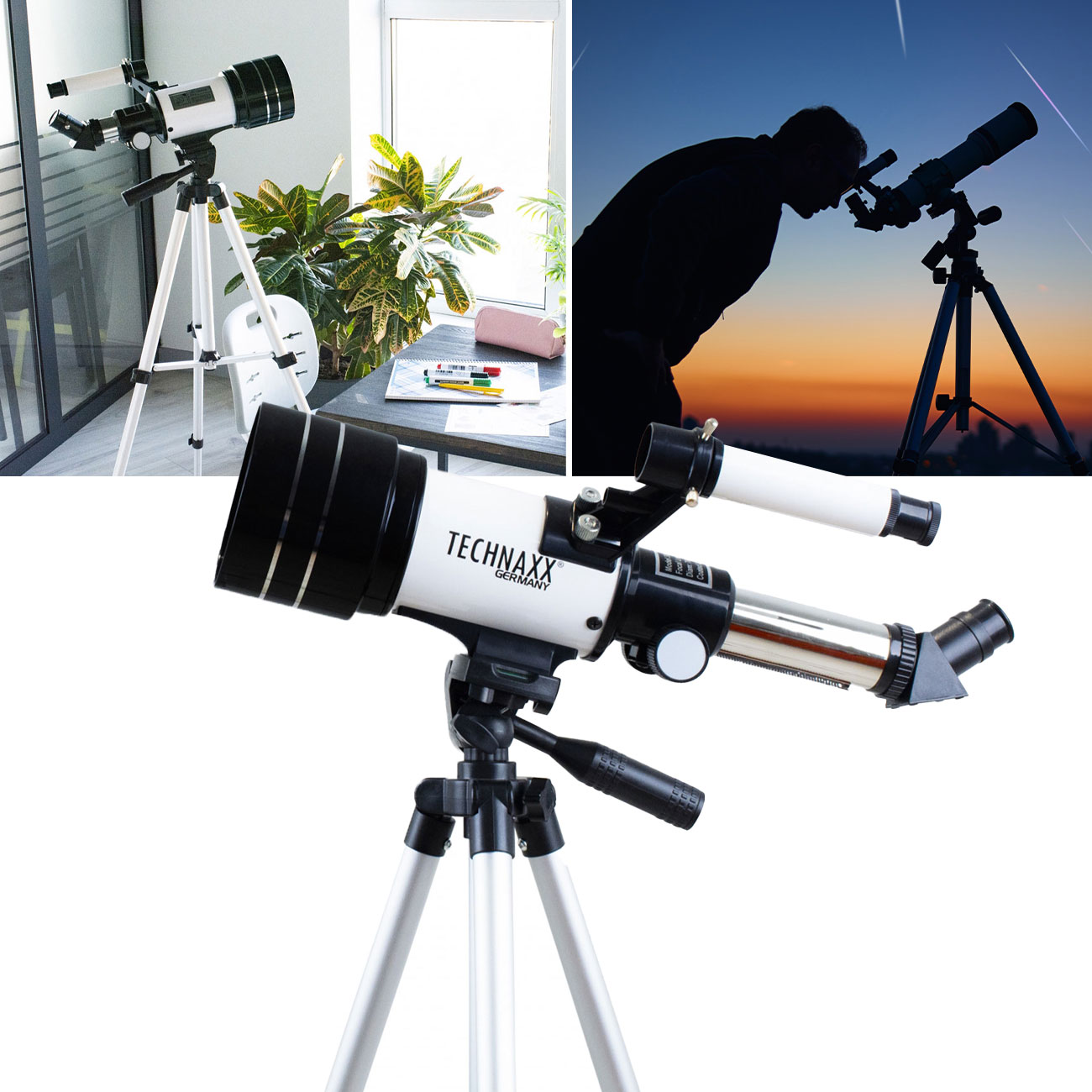 Télescope avec pied, grossissement 1,5x, prisme 45
