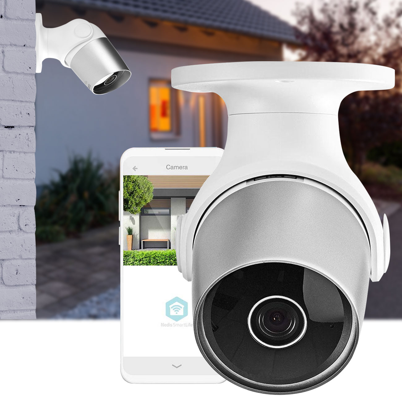 Caméra IP SmartLife, Full HD, détecteur de mouvement, vision nocturne, IP65