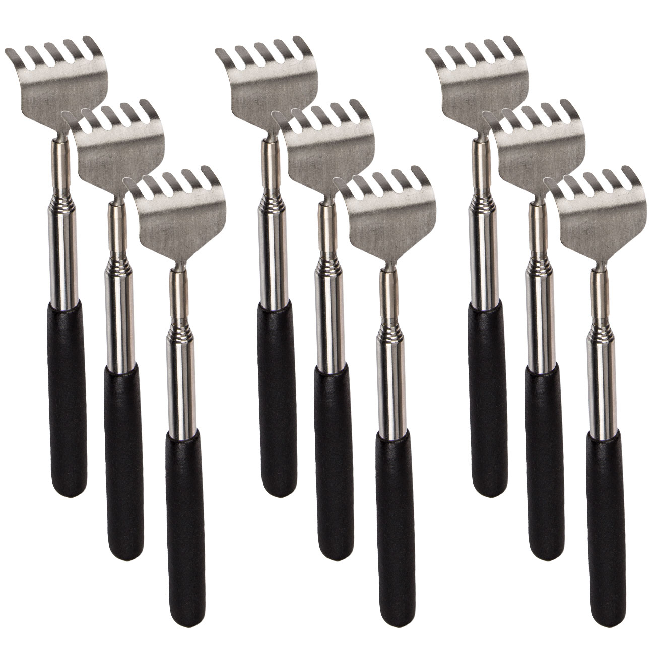 9er-Set Teleskop-Rückenkratzer mit gummiertem Griff, Kratzhilfe, 16 - 53 cm