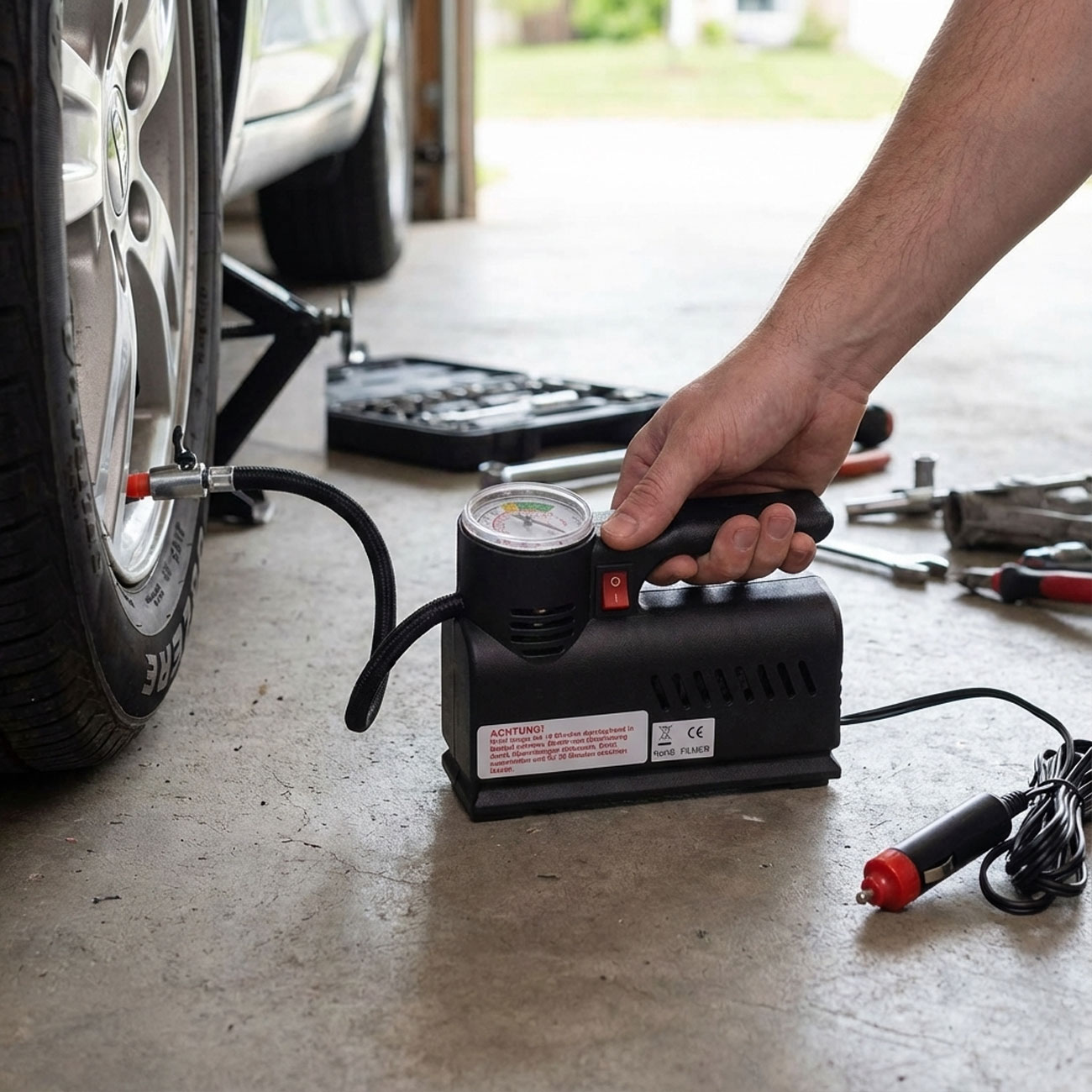 Luft-Kompressor mit Manometer 18bar