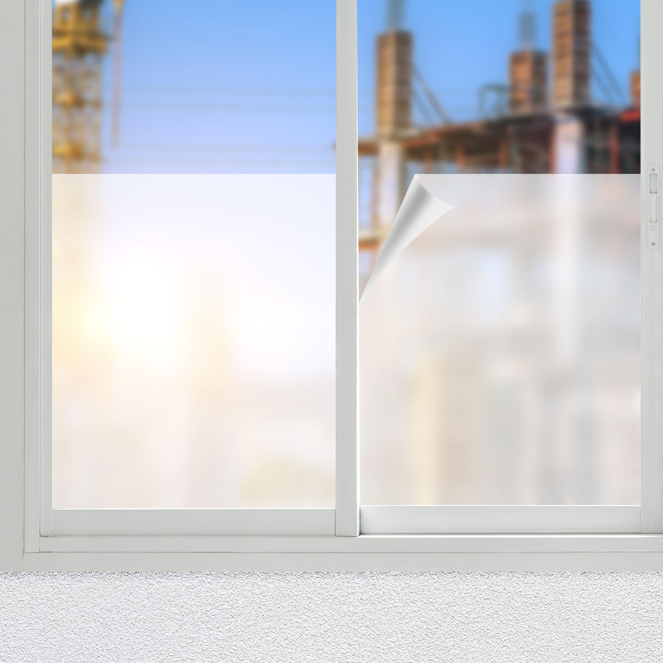 Milchglasfolie, Sichtschutz-Folie, statisch-haftend, 45 x 200 cm