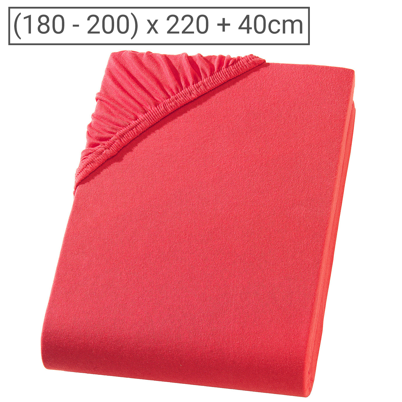 Wasser-/Boxspringbett Superb Qualitäts-Jersey Fixleintuch, rot, 200 x 220 cm