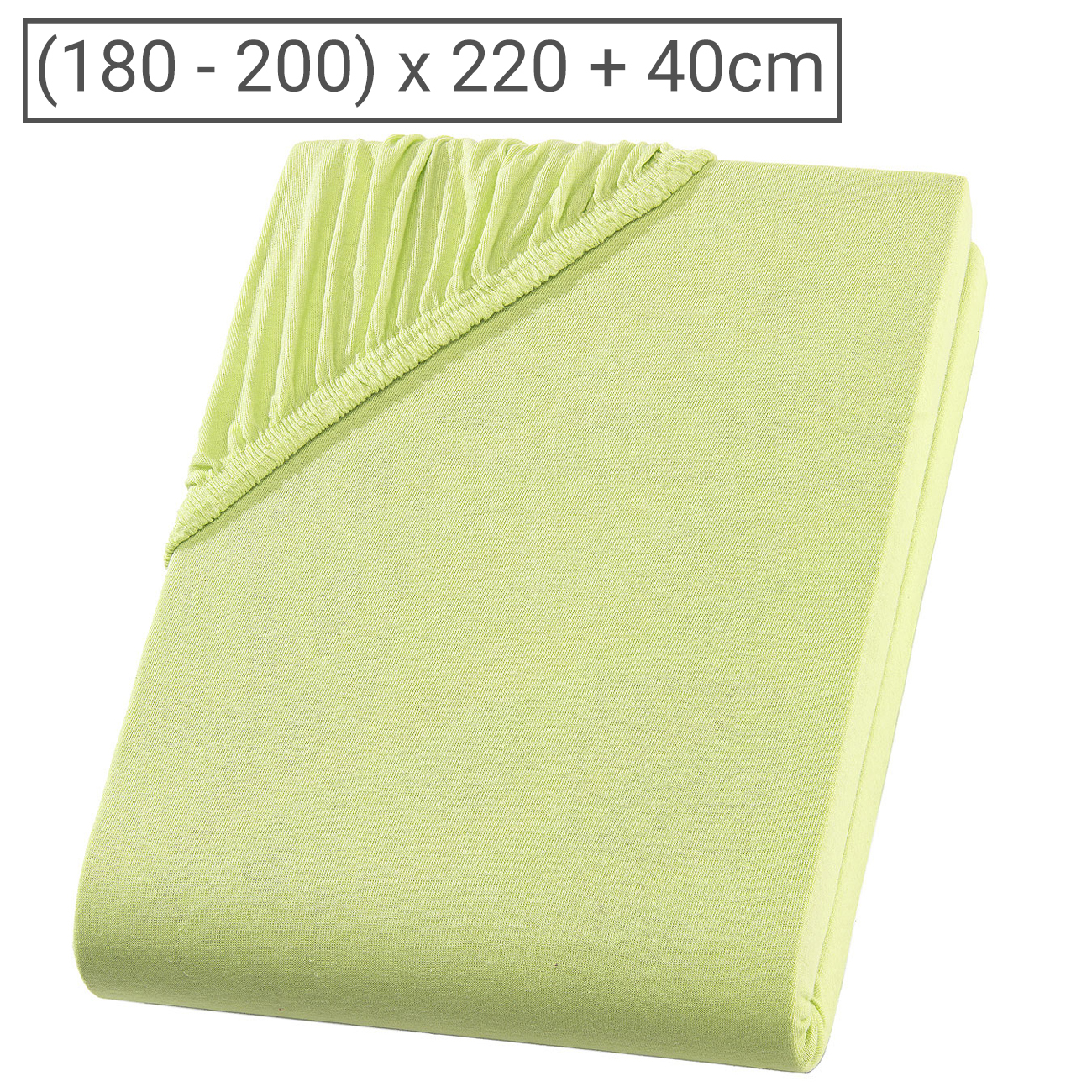 Wasser-/Boxspringbett Superb Qualitäts-Jersey Fixleintuch, apfel, 200 x 220 cm