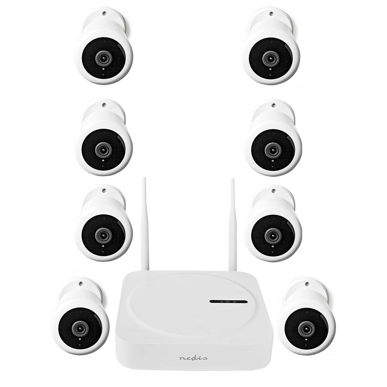 Set de caméras de surveillance SmartLife avec 8 caméras, sans fil, 2 MP, Full HD