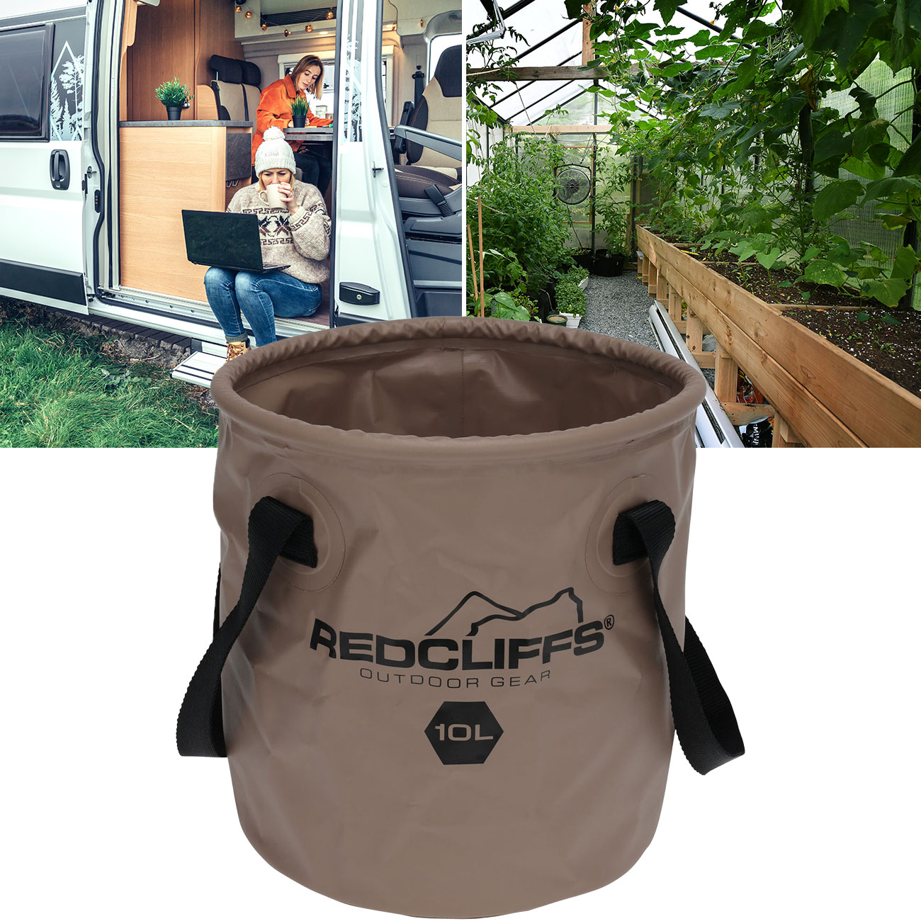 Camping-Eimer, faltbar, 10 Liter