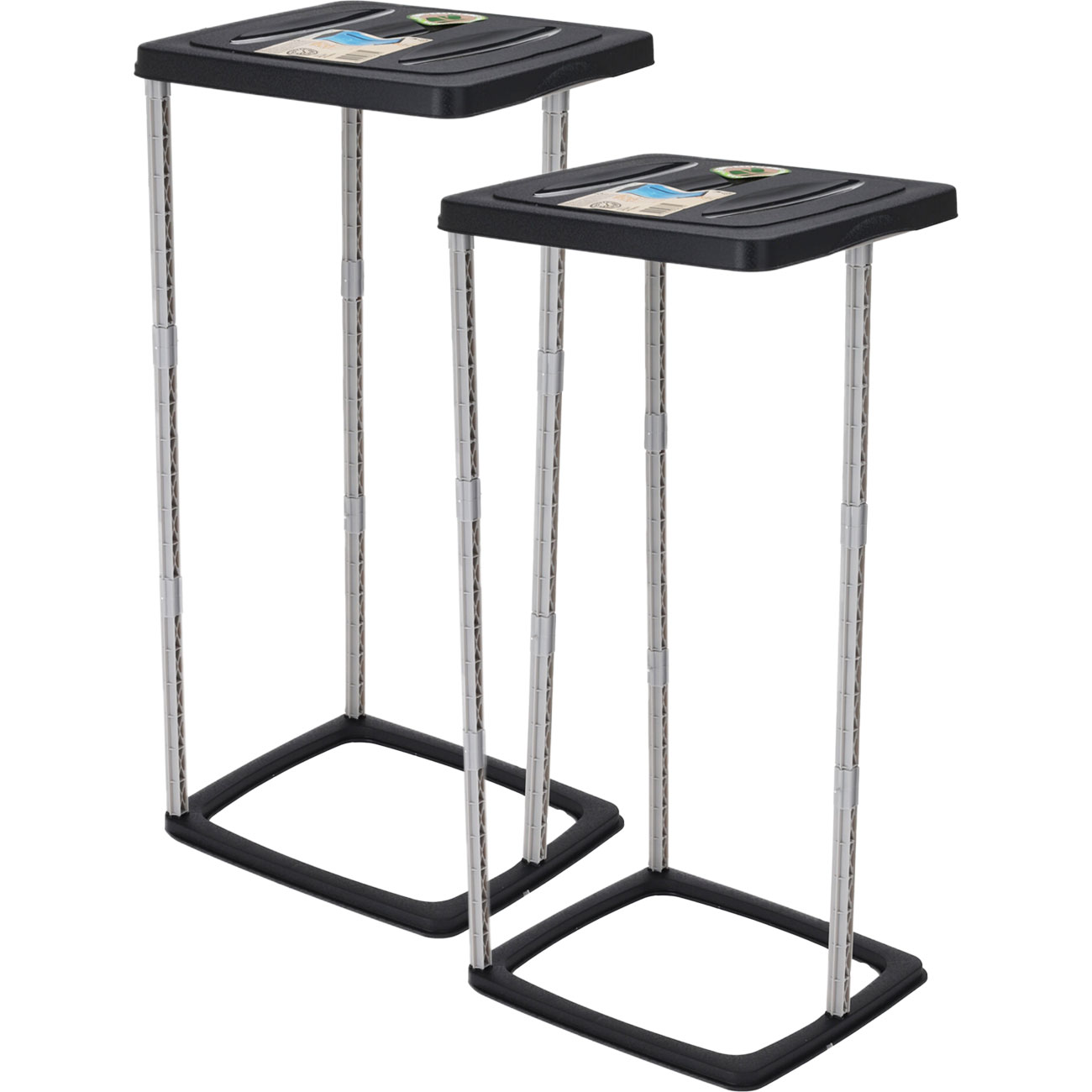 2er-Set Abfallsammler mit Deckel, 60 Liter