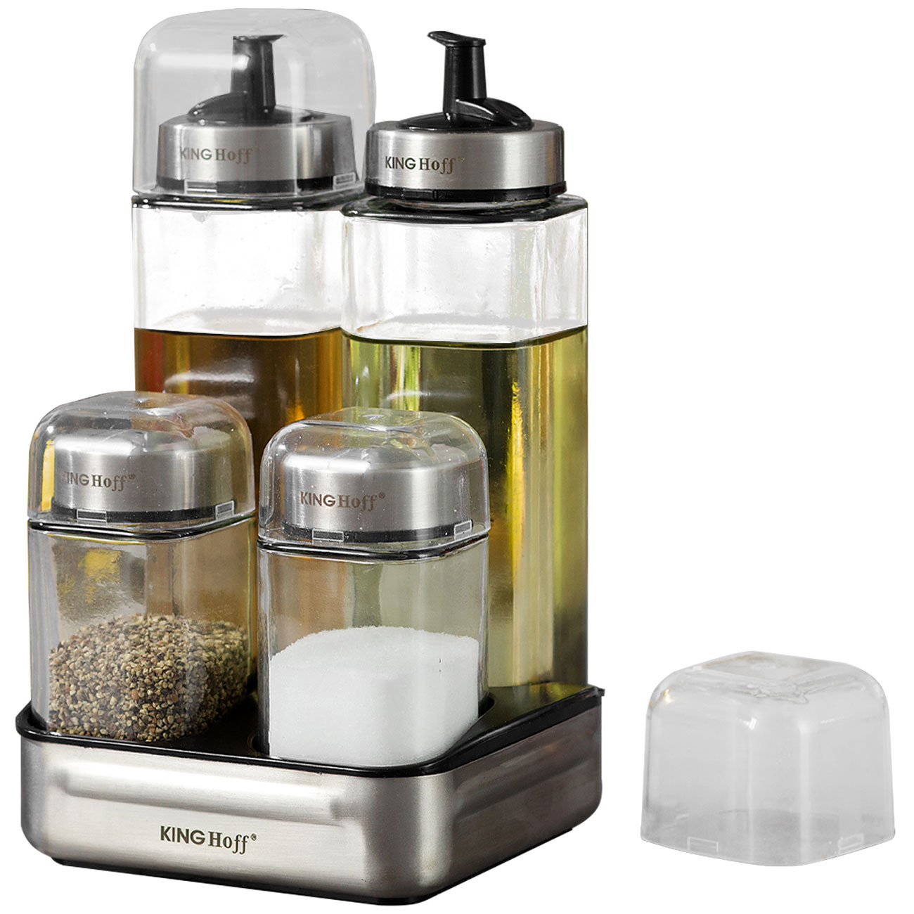 Gewürzbehälter-Set für Gewürze und Essig/Öl, 5-tlg.