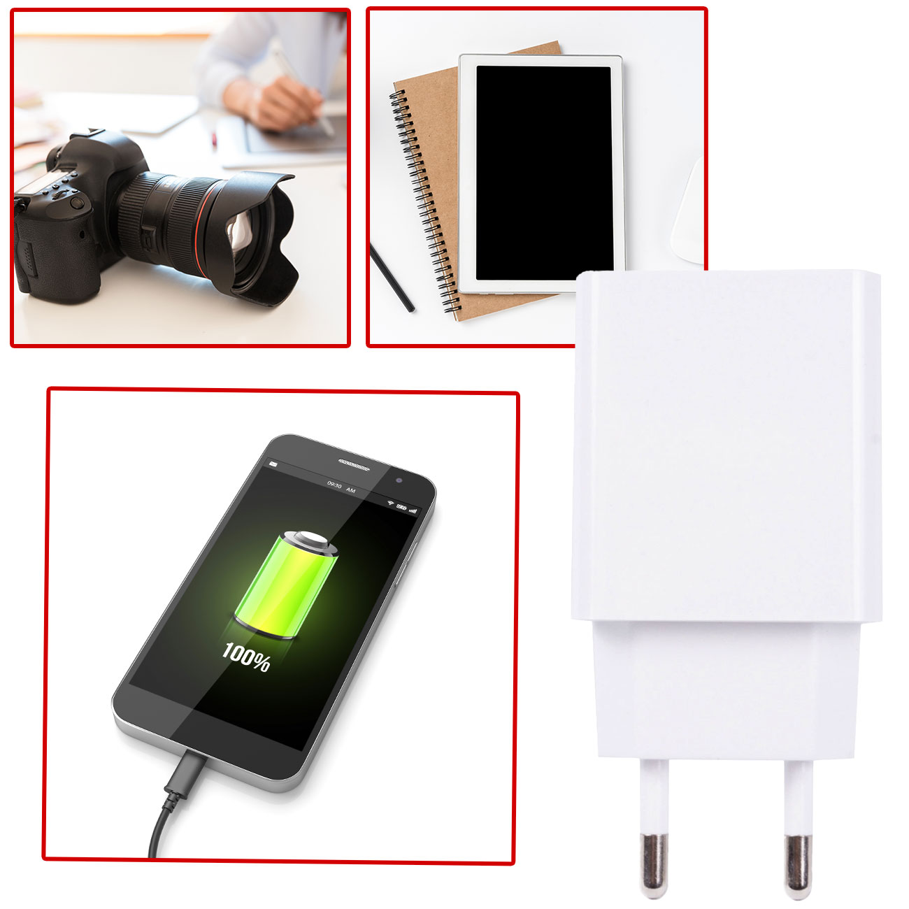 USB-A-Ladegerät, 10 W, weiss