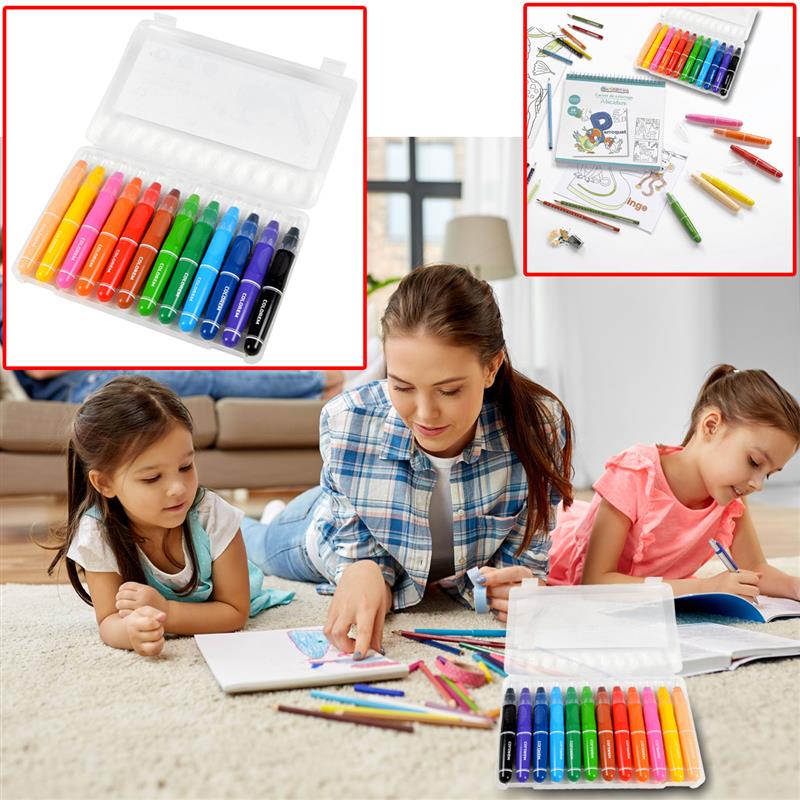 Wachsmalstifte, 12 Stk., in verschiedenen Farben