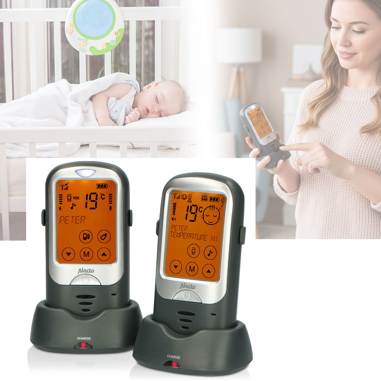 Outdoor Babyphone mit bis zu 1.000 Metern Reichweite, Gegensprechfunktion