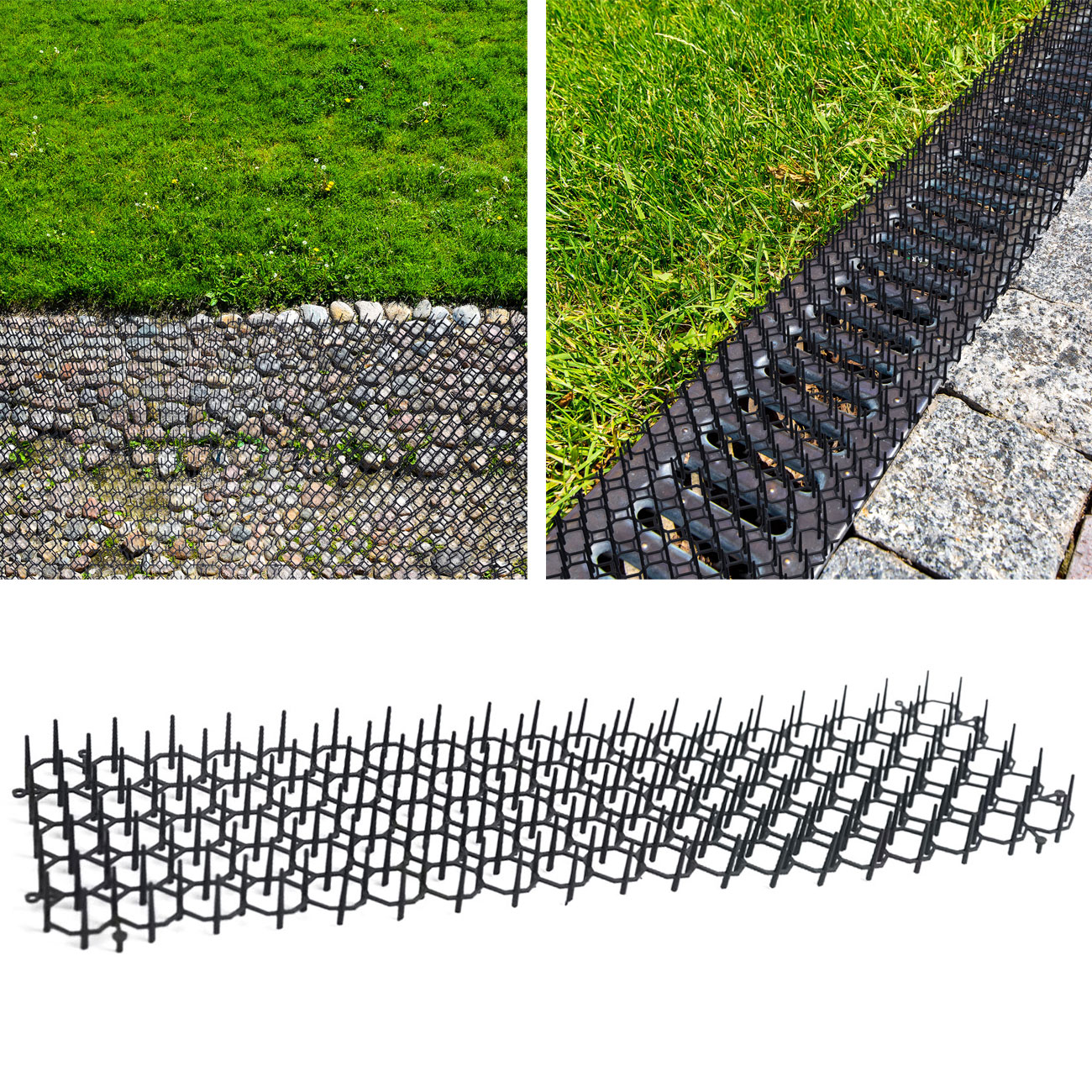 12er-Set Barriere-Gitter mit Spikes zur Tierabwehr