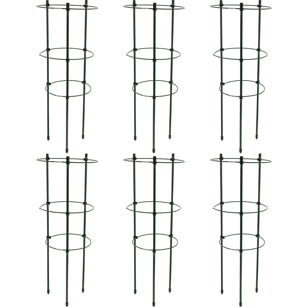 6er-Set Pflanzenstütze, rund, 60 x Ø 21 cm