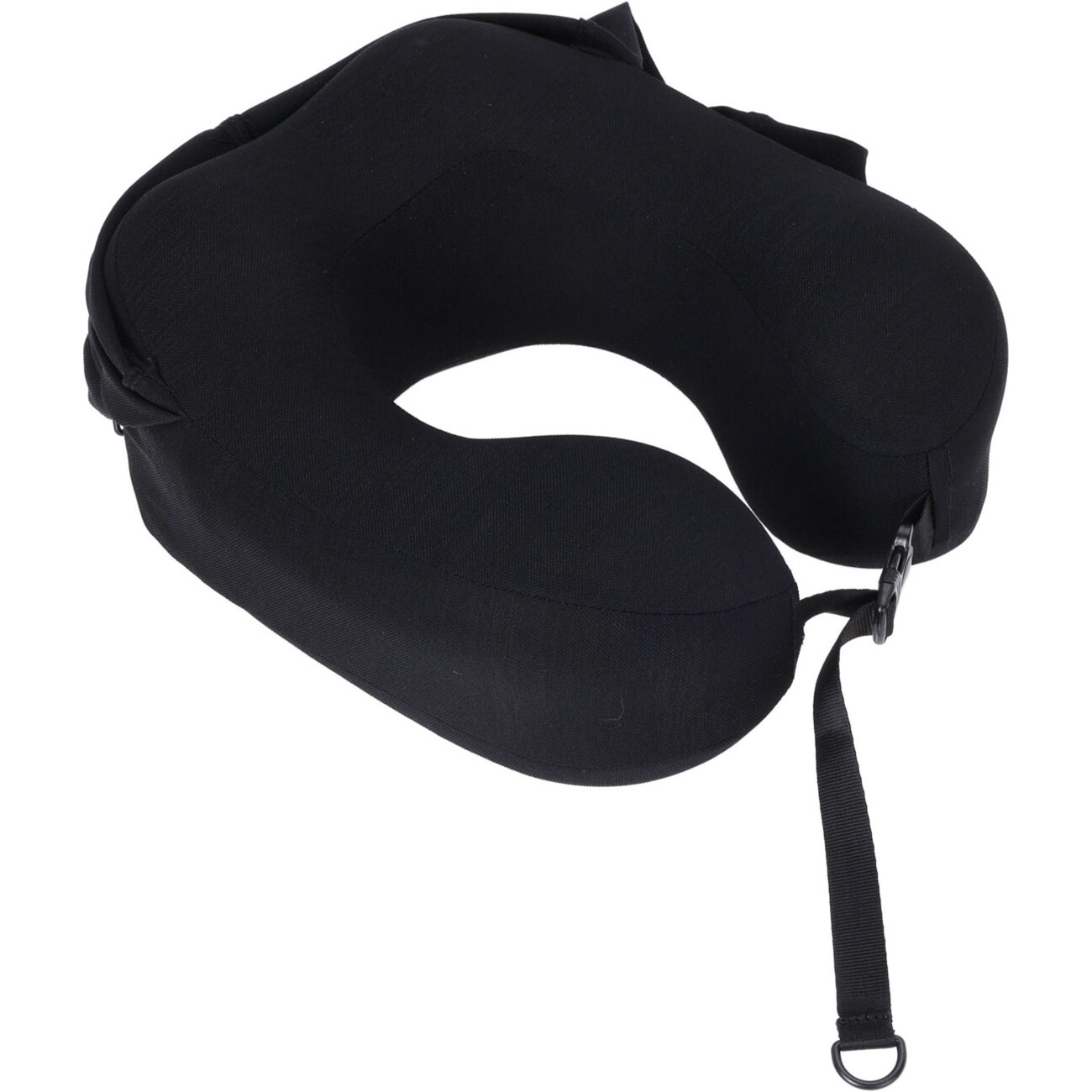 Nackenkissen aus Memory Schaummit Haube, schwarz