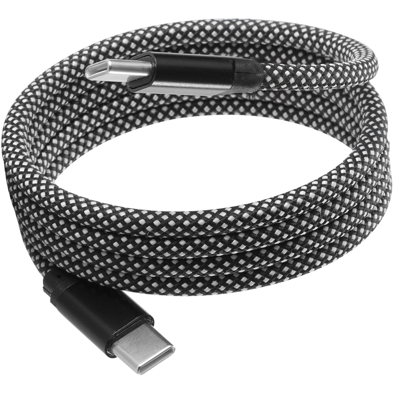 Daten- & Ladekabel, Magnetische Aufrollfunktion, USB-C-auf-USB-C, 100 W, 1m
