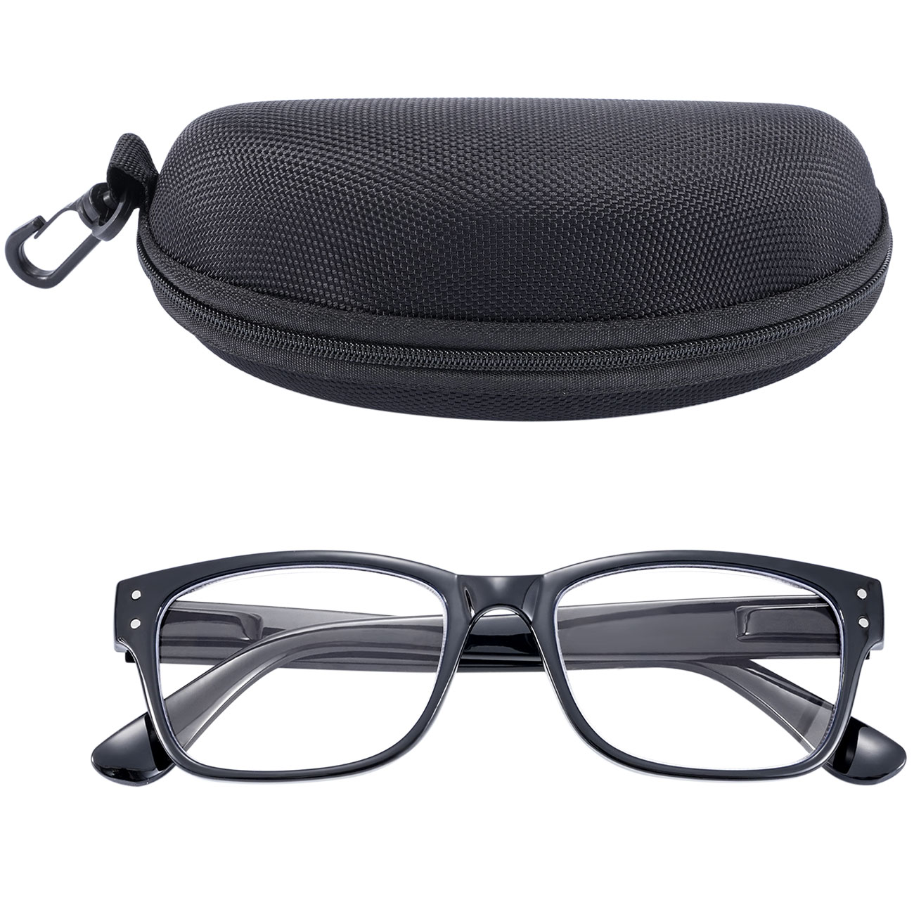 Lesebrille mit Brillenetui, +3,5 Dioptrien