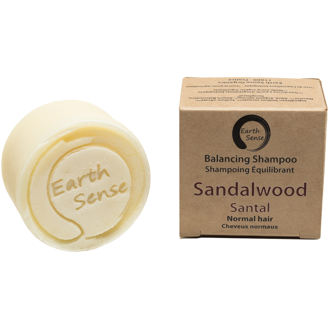 Festes Bio Shampoo mit Argan-Öl und Sandelholz, Pflegeshampoo ohne Palmöl, Vegan
