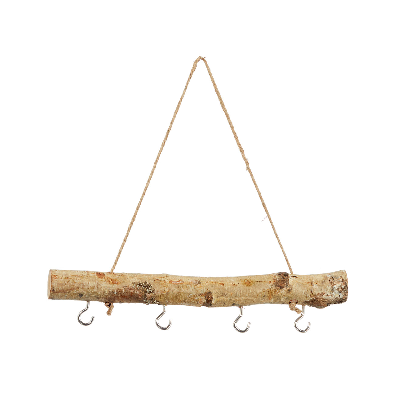 Schlüsselbrett aus Birkenholz, Kleiderhaken an Holzbrett zum Aufhängen, 30 cm