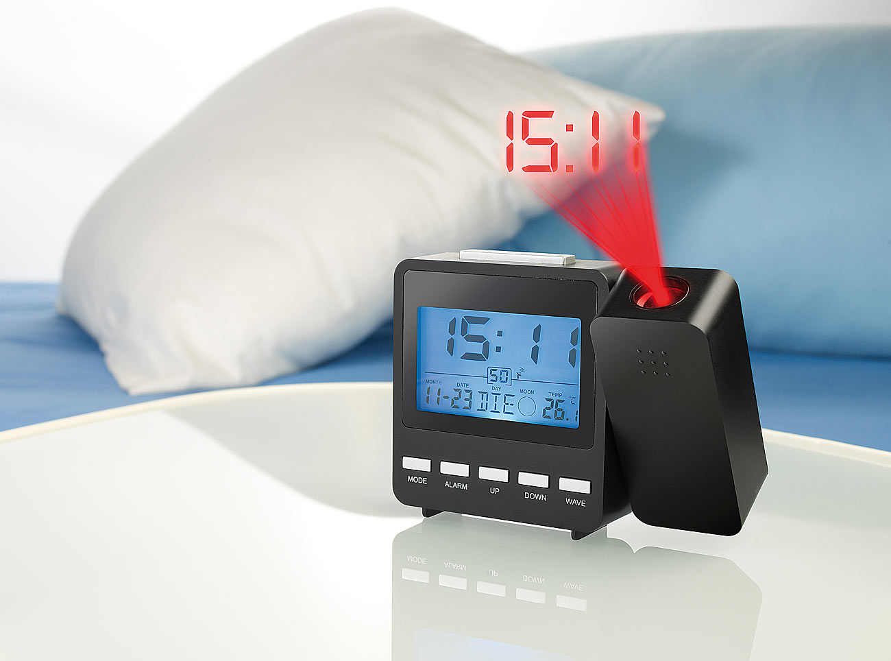 Funk Wetterstation Wecker Mit Beamer Funk-Projektionswecker Mit