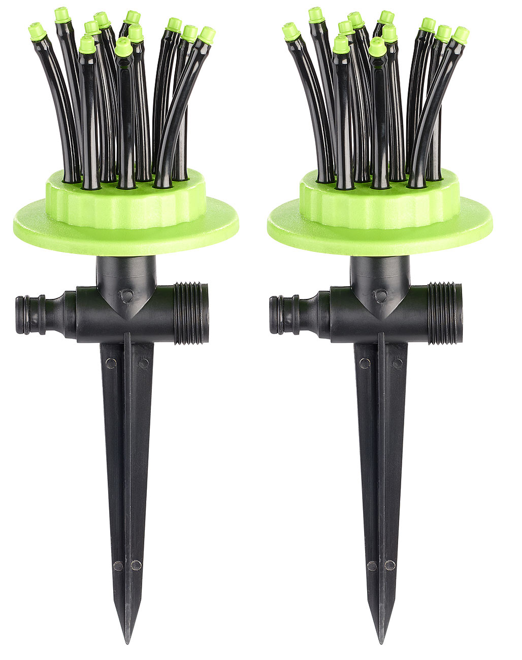 2er-Set flexible Gartensprinkler mit 12 biegsamen Düsen