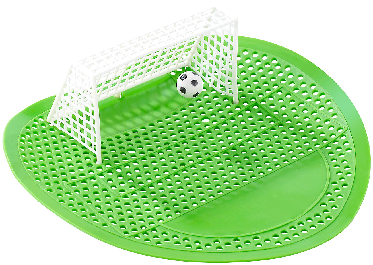 Lustiges Fussball-Urinal-Sieb, 18,5 x 19,5 cm, universell passend