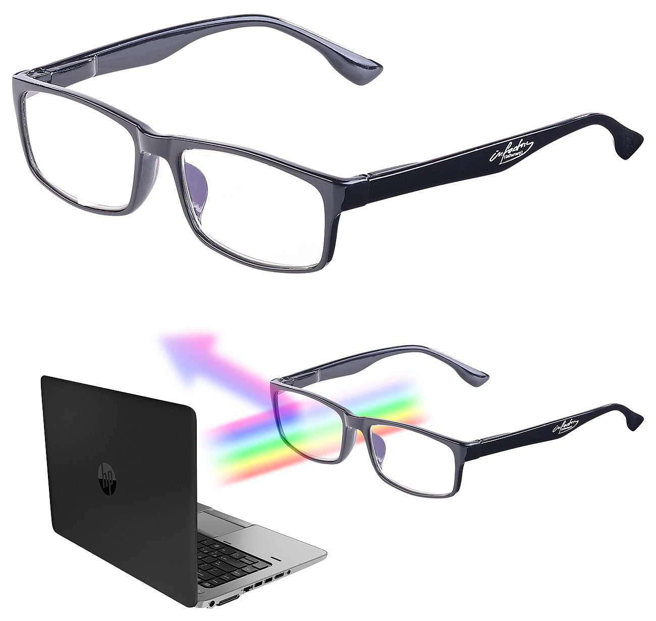 Lunettes de protection anti-lumière bleue 0 dioptrie avec protection UV400