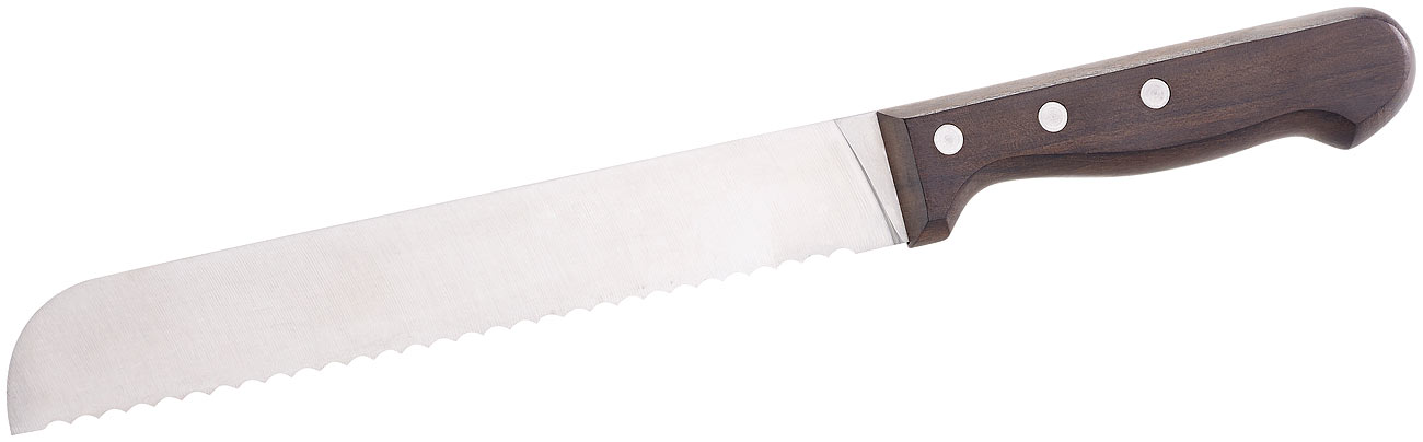 Couteau à pain avec lame de 20 cm et manche en bois