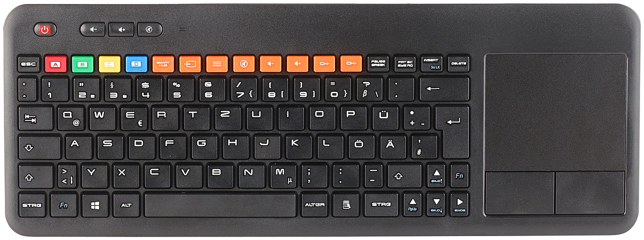 Clavier sans fil avec pavé tactile pour téléviseurs connectés Samsung, PC, PS3/4, etc.