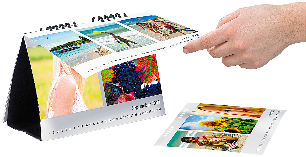 Tischkalender-Set A5 quer 260g/m² inklusive Software