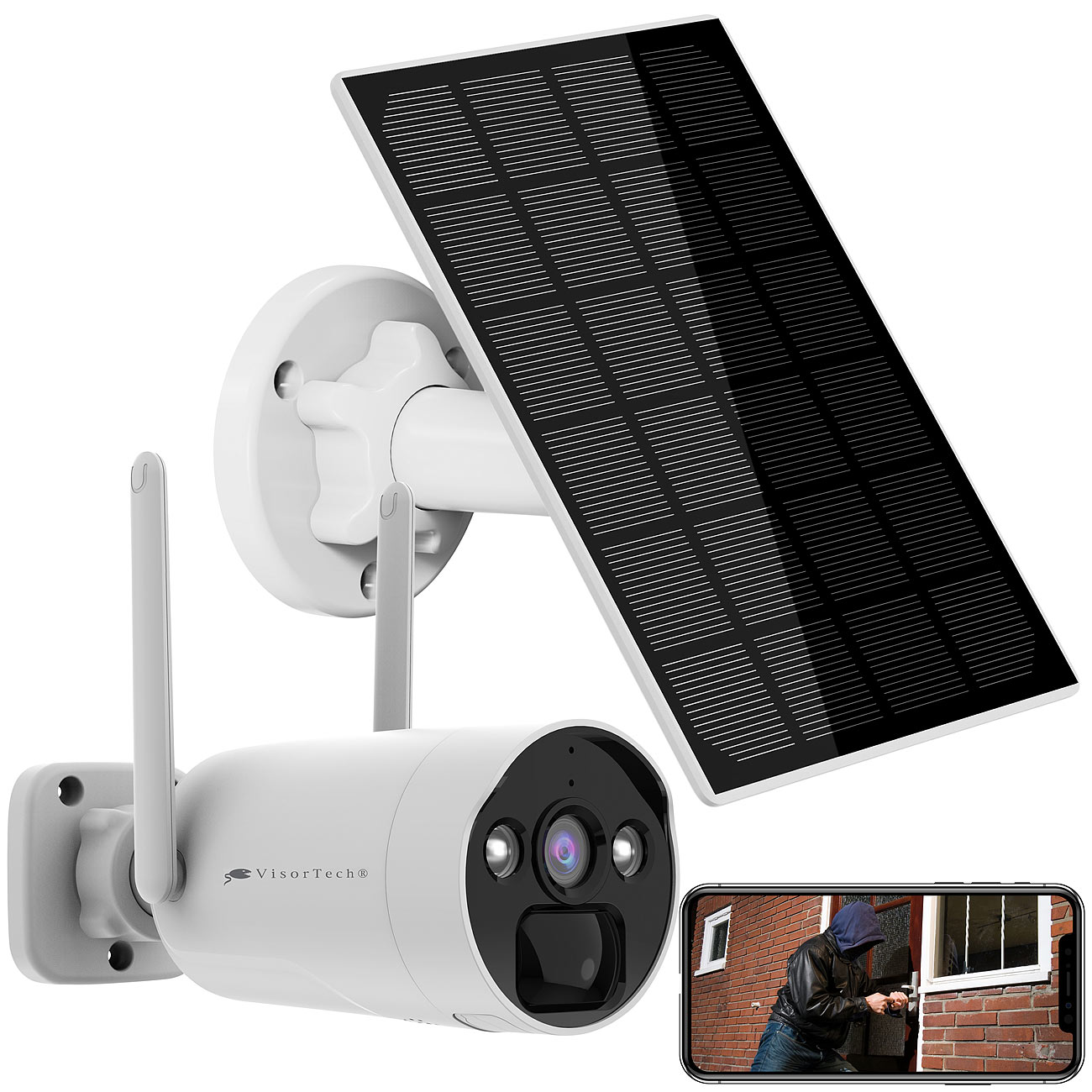 caméra sans fil 2K pour enregistreur DSC-500.nvr, panneau solaire, vision nocturne, PIR