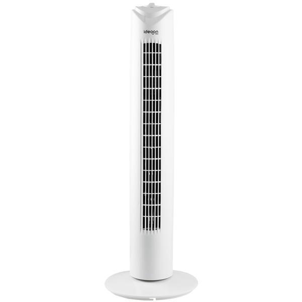Effective tower fan: 3 speeds & swivel modes, 45 watts, fresh air in the living room, bedroom & office