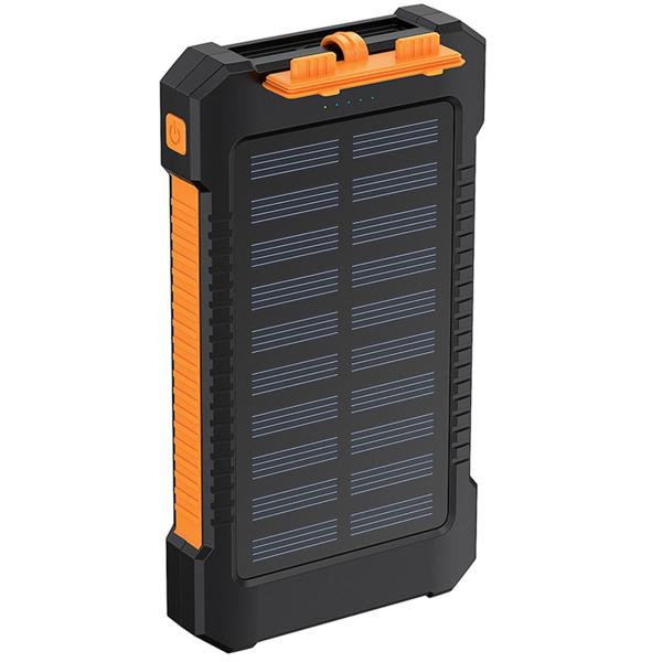 Batterie externe solaire 8000 mAh IP65 – 2x USB-A, éclairage LED – station de charge outdoor robuste pour smartphones et tablettes