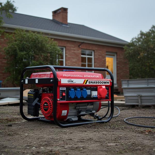 Tragbarer Benzin-Stromgenerator, 2500W, 3x 230V, 1x 380V, 15 l, zuverlässige Stromversorgung für Baustelle, Garten & Notfälle