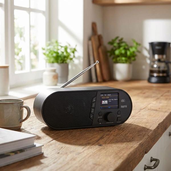 Radio Numérique DAB+/FM - Bluetooth 5.1 & Écran Couleur LCD - Réveil & 14W - Portable sur Secteur/USB - 30 Préréglages DAB+/FM