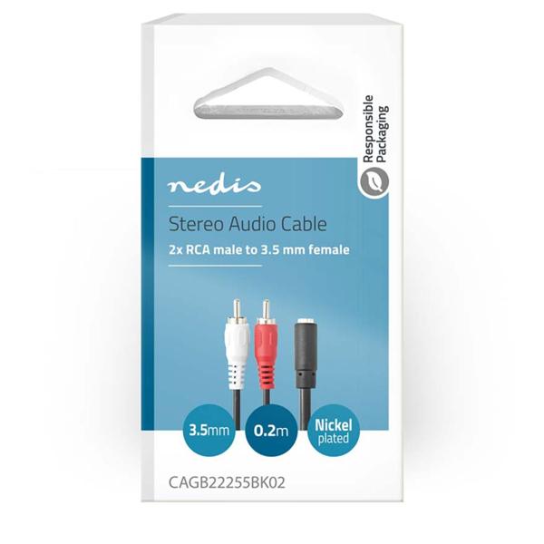 Adattatore cavo audio da presa 3,5 mm a spina RCA, 0,2 m: un convertitore stereo per HiFi e TV - suono compatto e potente