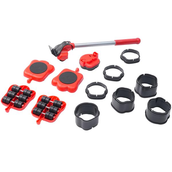 Kit lève-meubles avec levier et roulettes – pour déménagement, bricolage ou rénovation – idéal pour déplacer des meubles lourds