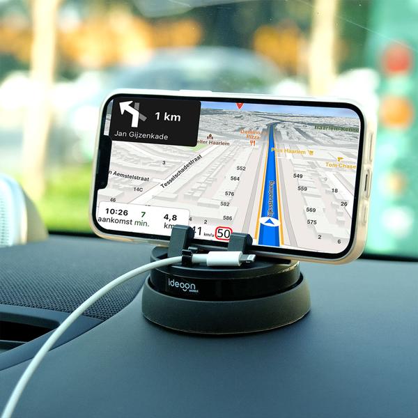 2 supports smartphone premium pour voiture, pivotants à 360° – excellentes qualité et stabilité – utilisation facile et fixation solide